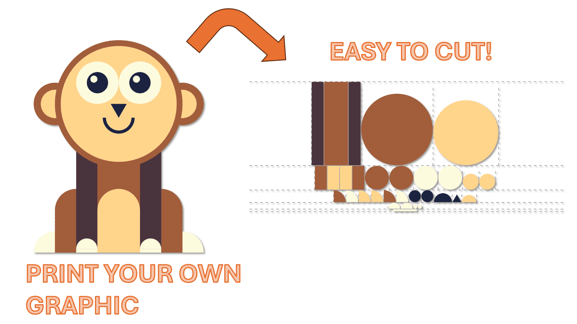 Print and cut out Monkey