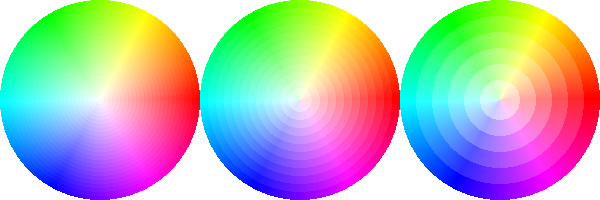 different resolution color wheels