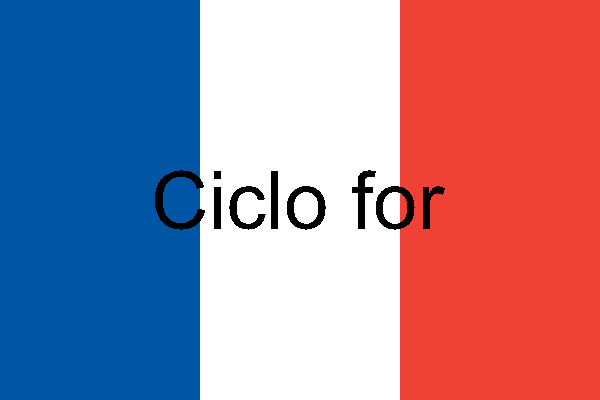 Ciclo for - Bandiera della Francia